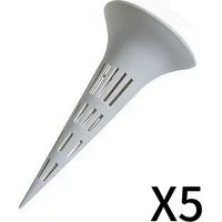 Aérateur de Terre pour Plantes 12,4 × 6,2 cm – 5 Pièces Ventilation du Sol, Drainage et Contrôle des Racines pour Pots et Jardinage