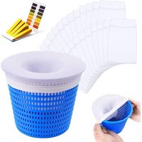 Pool Skimmer Sock 24 Piece, Reusable Skimmer Socks for Skimmer Basket, Pool Skimmer Filter for Pool Skimmer, Elastic Nylon Skimmer Prefilter, Pool Skimmer Socks-White