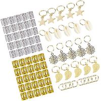 80 anneaux pour bijoux de cheveux