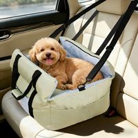 BingoPaw Premium Dog Car Seat Cozy Travel Bed Carrier for Small Dogs Puppies Cats, Green