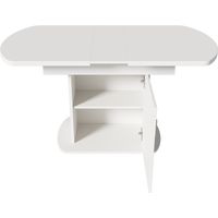 Table ovale extensible 110-130cm avec rangement gain de place