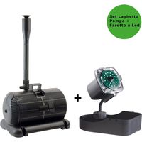 Multipack pompa per laghetto aqua 3 3850 litri/h + faretto nathur a led sommergibile