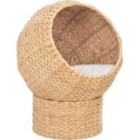 Panier pour chat en jonc de mer