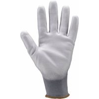 Lote de 5 pares de guantes de manipulación de poliéster gris - palma endPU gris Talla 10