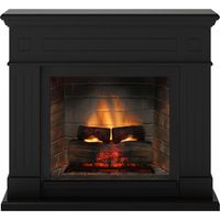 TAGU Cheminée électrique connectée 1400W - LARSEN Powerflame 2 - effets flammes 3D et crépitement - Noir