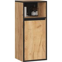 Mobile bagno sospeso VAMI Rovere Craft, Nero 35 cm 1 anta 35x30x80 cm