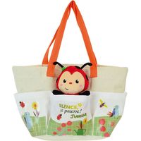 Coccinelle Silence ça pousse sac du jardinier avec peluche Coccinelle- Haut 13 cm