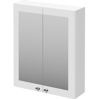 Wholesale Domestic Danbury Satin White 600mm Wall Mounted Mirrored Cabinet