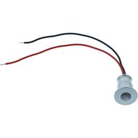 4 PZ Mini Faretto LED da Incasso 1W DC 12V Caldo 3000K Carcassa Argento Angolo 120° Foro 15mm 20x25mm