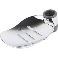 Porte-savon de douche moderne en Chrome réglable, outil de salle de bains, plateau en forme de feuille pour tiges de douche 22MM
