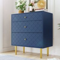 Credenza 3 Cassetti Mobiletto Frontale in Squame di Pesce per Sala da Pranzo, Camera da Letto, 75 x 40 x 89 cm