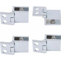 royaluxe- 4 pièces charnière de porte en verre sans perçage charnière en verre douche réglable pince de porte en verre plein cuivre 0 degré