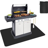 Tapis barbecue 97127CM Tapis de protection de sol pour barbecue Tapis pour barbecue et plancha