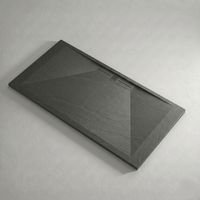 Mineralguss-Duschwanne extra flach EDIS Schieferoptik ANTHRAZIT 90x210 cm Auslaufschutz in Farbe