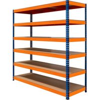 Rayonnage SRax Rangement Industriel 6 Étagères 300kg Garage Stockage Atelier