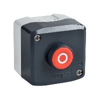 Harmony boite - 1 bouton poussoir rouge affleurant Ø22 - 1F+1O - O - XALD112E