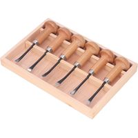 Kit de Ciseaux à Bois pour Sculpture, Outils Manuels avec Poignée Champignon pour Artisanat DIY