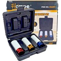 Trade Shop - Set 3 Bussollasten 1/2 '' für Legierungsräder Teflonbeschichtung 17 19 21mm -