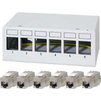 LOGILINK Panneau de brassage NK4091 6Port inclus 6 modules CAT6A