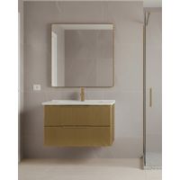 Meuble de salle de bain Erio Blanc 80 cm – Façades cannelées