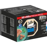 Nassfutter für Katzen Sheba Mega Pack Fischgeschmack Schale 32 x 85 g