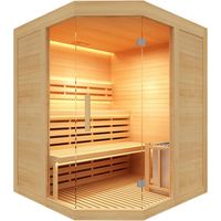 Sauna d'angle traditionnel vapeur SENSE 3 places France Sauna