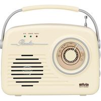 Silva Schneider Mono 1965 Kofferradio UKW AUX, USB wiederaufladbar Beige