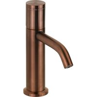 Einloch-Waschtischmischer aus gebürstetem Kupfer-PVD-Stahl mit Luxusgriff ohne Ablaufgarnitur Pollini Oud 25100IRA PVD gebürstetes Kupfer