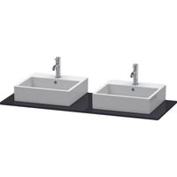 Consola Duravit XSQUARE con 2 recortes 16x1400x550mm negro de alto brillo