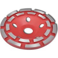 Vidaxl – Disque diamant 125 mm à double ligne – Pour béton armé et maçonnerie – Coupe rapide et précise – Conception légère sans vibrations