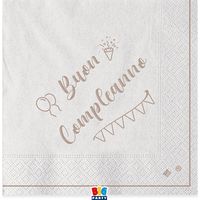 Big Party Tovaglioli Carta Buon Compleanno Kraft 33 x 33 Cm Cf 20 Pz