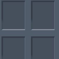 Heritage Wood 3D Effect Panel Wallpaper Blue Wooden Panel