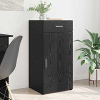 vidaXL Sideboard Black Oak 45 x 42.5 x 93 cm Engineered Wood