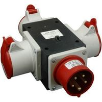 Sez 3-phasiger Verteiler 3 Ausgänge 32A IP44 robust