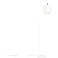 QAZQA Lampada da terra con paralume lofty - Moderno - Acciaio,Tessuto - Bianco - Tondo/Oblungo/Cilindro Max. 1 x Watt