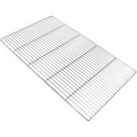 Wiltec – Grille de barbecue carrée en acier inoxydable 67 x 40 cm – Résistante à la chaleur – Pour barbecues à charbon et à gaz – Surface polie