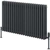 Reina Colona 3 Column Horizontal Radiator 600mm H x 1010mm W - Anthracite