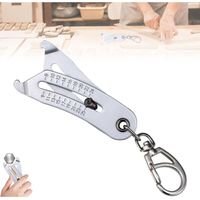 Portable Thread Size Checker Keychain - Bolt & Nut Finder Tool with Metric/SAE, 2025 Upgrade Precision Bolt Diameter Checker and Nut Identifier for Quick Hand Measurements (1pcs) Brand: Generic