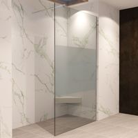Walk In Dusche Duschwand Duschabtrennung Teilsatiniert Edelstahl 90x200cm 10mm WMF740