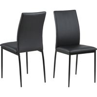 Des Chaise de salle à manger, noir.