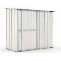 Casetta Box da Giardino in Lamiera di Acciaio Porta Utensili 174x100x174 cm Enaudi Bianca