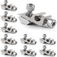 10 clips de mise à la terre photovoltaïques en aluminium, clips de fixation pour panneaux solaires, rondelles de mise à la terre pour panneaux solaires, kits de support photovoltaïques, bornes de mise