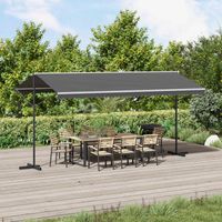 vidaXL Auvent autoportant Gris 5 x 3 m Polyester