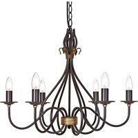 Elstead Windermere - 6 Leichter Kronleuchterrost, Goldfinish, E14