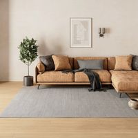 Kilim moderne Tapis Toska - Tapis en laine - 200x200cm, Square - 100% Laine vierge - Tissé main - Blanc