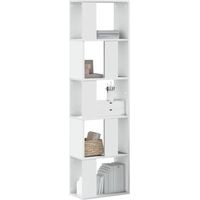 Vidaxl – Bibliothèque 5 niveaux blanche 45x23,5x162,5 cm – Bois d'ingénierie résistant à l'humidité – Rangement spacieux et organisé