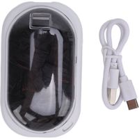 Chauffe-mains électrique rechargeable 3600mAh Affichage numérique Power Bank USB-C ABS Aluminium Charbon fluorescent 2-en-1