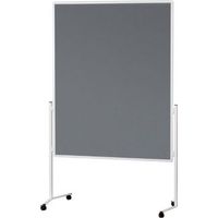 magnetoplan® Moderationswand Einteilig Filz Grau-Weiß Besprechungswand