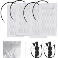 12V Carbon Fiber Seat Heater Kit for 2 Seats with High Low Temperature Switch Seat Cover Heated Pad