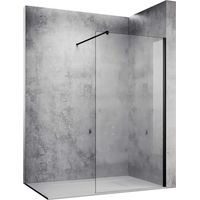 SONNI 10mm Walk In Dusche Duschwand NANO Klares Sicherheitsglas 100x200cm mit 120cm Stabilisierungsstange